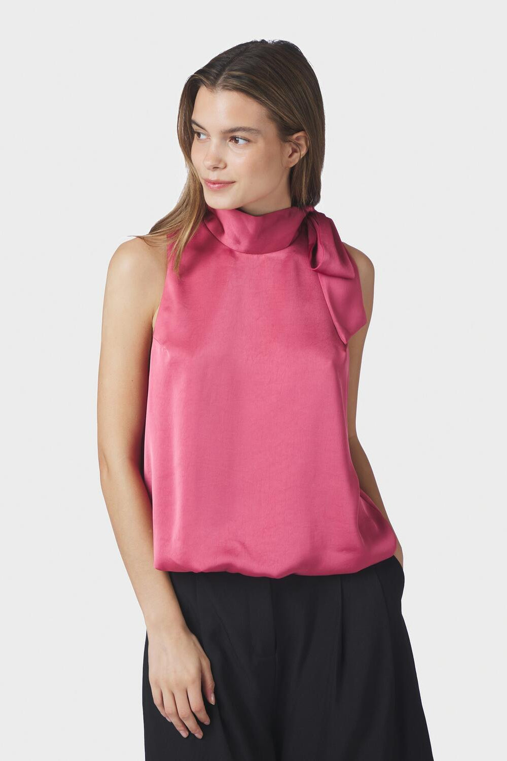 Veda Heavy Sateen top - Cherry Pink